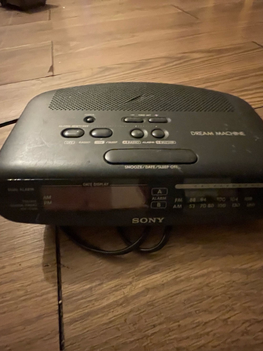 Sony Dream Machine AM/FM Clock Radio - Black